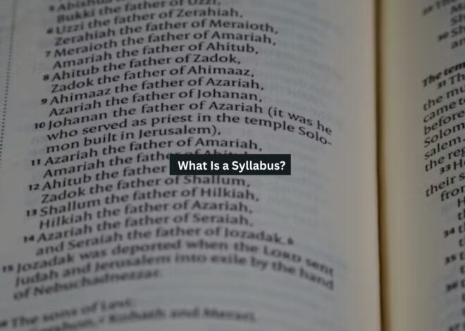 What Is a Syllabus?