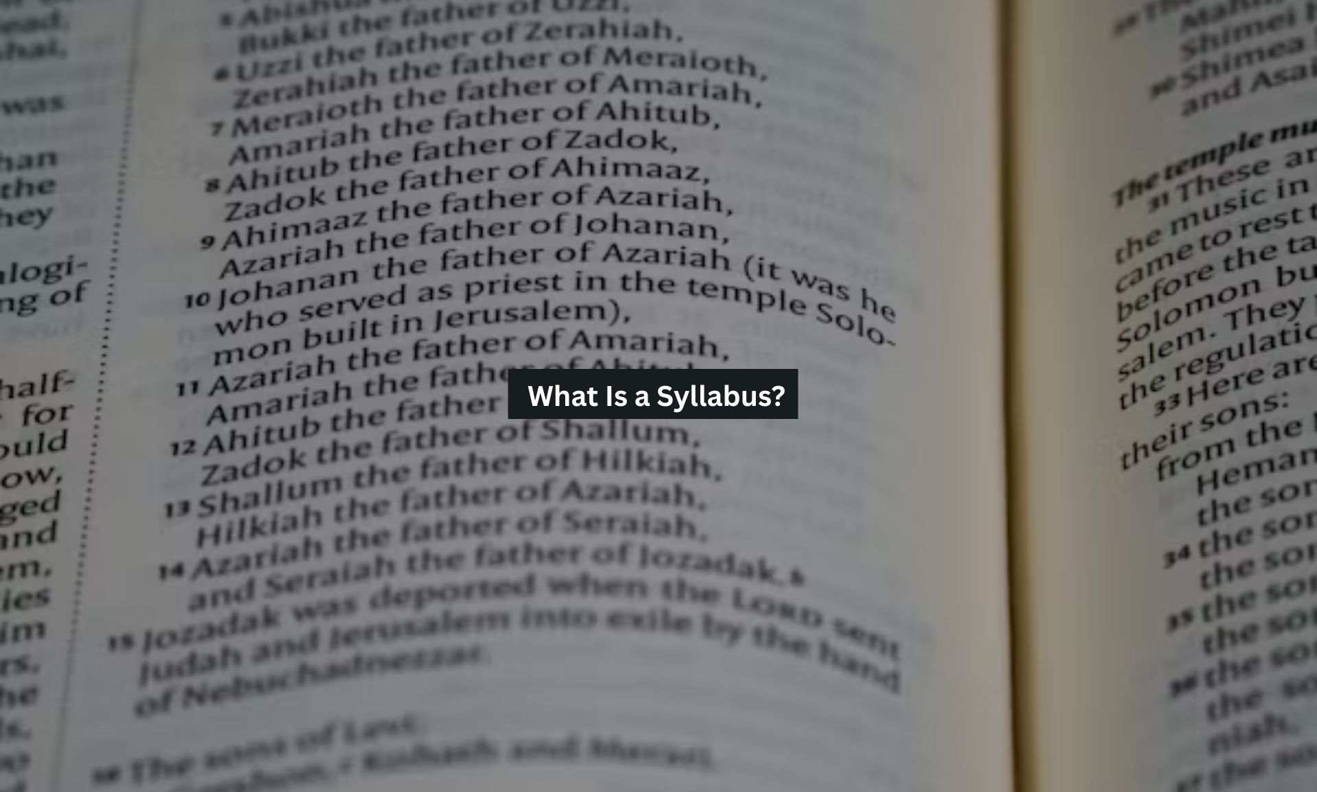 What Is a Syllabus?